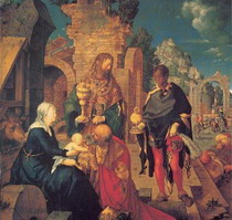 поклонение волхвов (1504), галерея уффици, флоренция